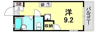 兵庫県神戸市東灘区本山南町4丁目【アパート】の間取り
