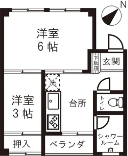 マンション平和【2階】の間取り