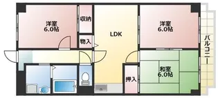 シャトー水田Ⅱ【3階】の間取り