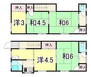 兵庫県尼崎市西立花町3丁目【一戸建】の間取り