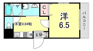 シェリー鷹番【1階】の間取り