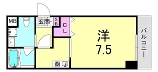 大阪府大阪市中央区南久宝寺町1丁目【マンション】の間取り