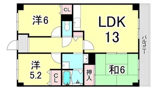 エミネンス大島【4階】の間取り