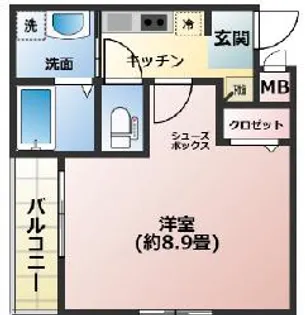ワコーレヴィータ神戸上沢通【3階】の間取り