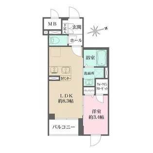 La Perla 桜新町【1階】の間取り