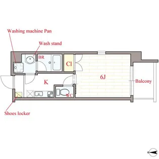 大阪府大阪市西区南堀江2丁目【マンション】の間取り