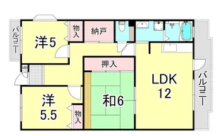 ソービ・ドゥモン【3階】の間取り