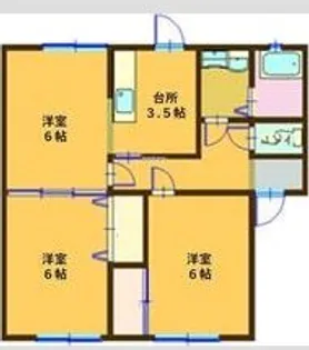 プランドールMITANI【1階】の間取り