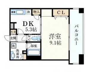 プレジール三ノ宮【3階】の間取り