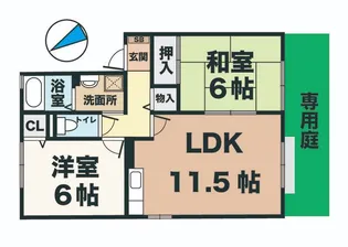 パルティール【1階】の間取り