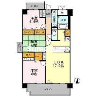 イーグル山手【4階】の間取り