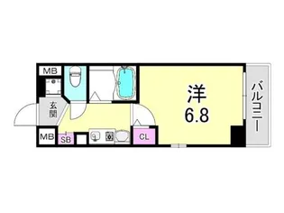 エステムコート新神戸エリタージュ【8階】の間取り