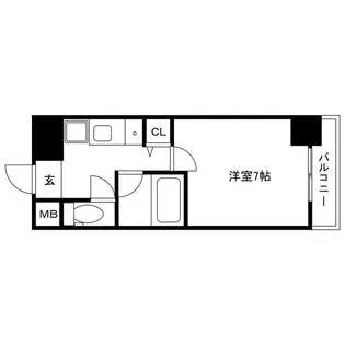 エスリード三宮第3【5階】の間取り