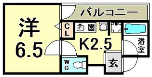 S-FORT神戸三宮北【2階】の間取り