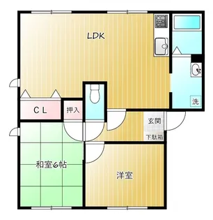 フレグランス南落合3【1階】の間取り