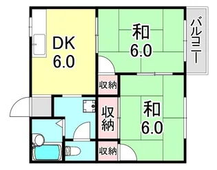 房王寺ハイツ【1階】の間取り