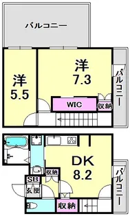 レジディア甲東園の間取り