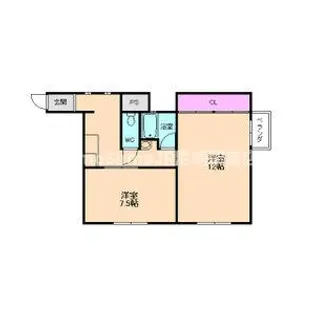 昇幸ハイツ【1階】の間取り