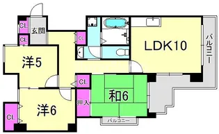 ツインアルカディア A棟【2階】の間取り
