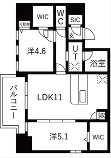 スプランディッドX【8階】の間取り