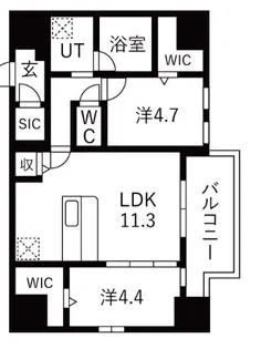 スプランディッドX【8階】の間取り
