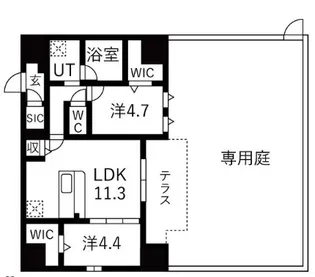 スプランディッドX【1階】の間取り