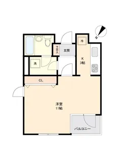 東京都目黒区上目黒3丁目【マンション】の間取り