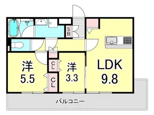 ブライトガーデン【1階】の間取り