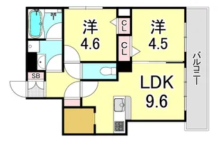 ブライトガーデン【1階】の間取り