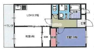 グランディア ミ・アモーレ南塚口【2階】の間取り