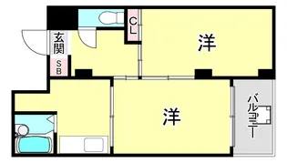 中間東雲ハイツ【1階】の間取り