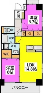 アウラビータ平尾【9階】の間取り