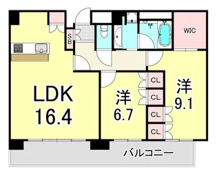 エレガンス甲子園【4階】の間取り