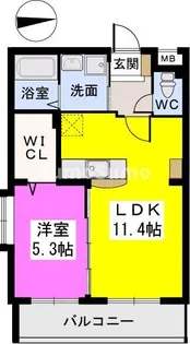 フィオーレ大橋【4階】の間取り