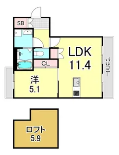 Mica Eleno 苦楽園【1階】の間取り