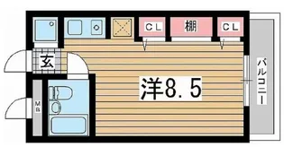 メゾンドール下山手【7階】の間取り