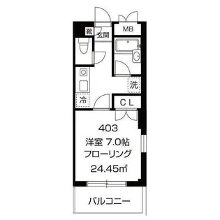 アメニティ三軒茶屋【4階】の間取り