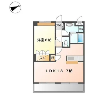 West Hills 弐番館【1階】の間取り