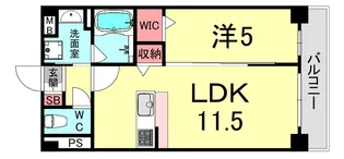 プレ・ラ・メール御影Ⅱ【4階】の間取り