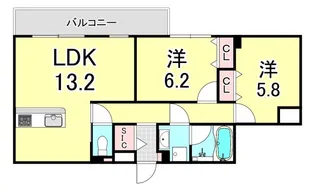 ブライトガーデン【3階】の間取り
