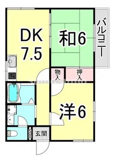 兵庫県神戸市東灘区魚崎北町1丁目【アパート】の間取り
