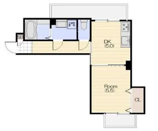 兵庫県芦屋市業平町【マンション】の間取り