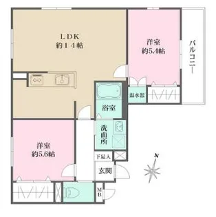 兵庫県神戸市東灘区住吉宮町3丁目【マンション】の間取り