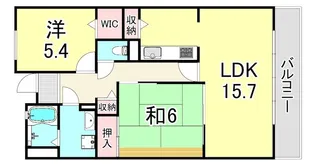 UR西宮マリナパークシティ丘のある街 8号棟【2階】の間取り