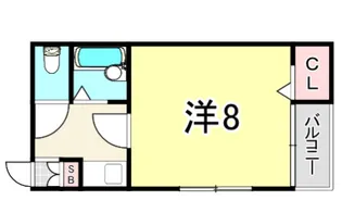 クレセント塚本【2階】の間取り