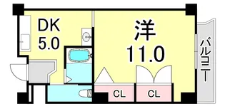 白川台ハイツ【3階】の間取り