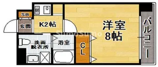 福岡県福岡市中央区港1丁目【マンション】の間取り