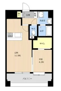 LIBTH高宮Ⅱ【4階】の間取り