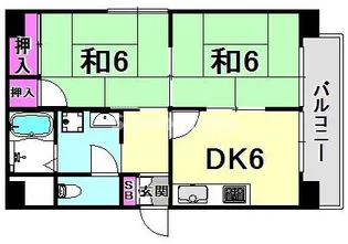 サンフォレスト塚口【3階】の間取り