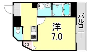 クレアドル須磨Ⅱ【5階】の間取り